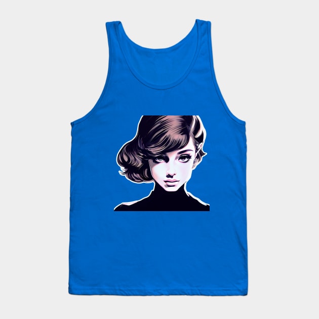 Audrey Hepburn Modern Pop Art Design Tank Top by ProjectAI